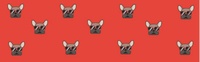 Frenchies fondo rojo