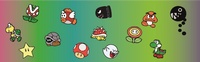 Mario Bros fondo degradado rosa