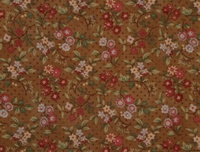 Tela de flores de colores sobre fondo caqui
