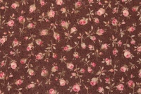 Tela de flores rosas con fondo marrón