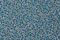 Tela de flores azules con fondo azul blanco