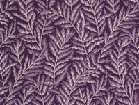 Tela con estampado de hojas en color morado